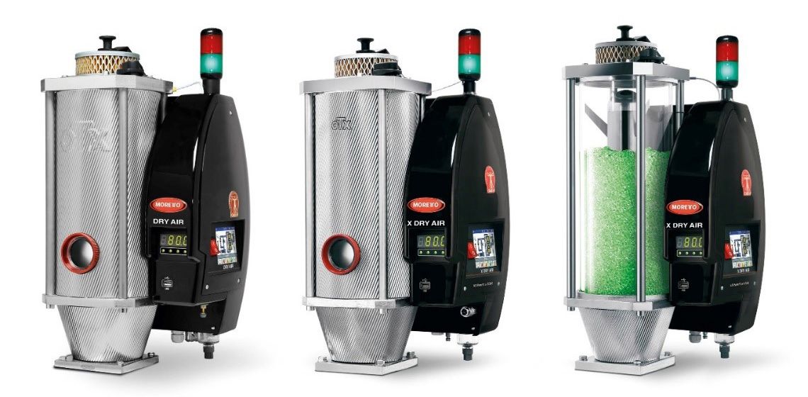 Mini dryer DRY AIR product range. From the left: D TX, XD TX and XD XM mini dryers